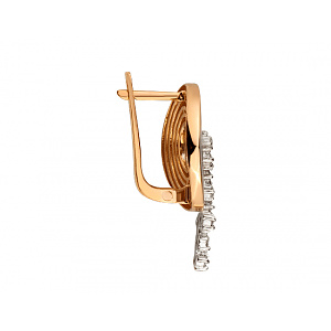 Золоті сережки з діамантами (01-200785585) фотографія