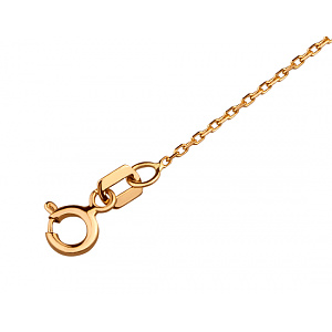 Золотое  колье с фианитом (цирконием куб.) (01-200788485) фотография