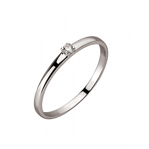 Золота каблучка з діамантом (01-200845085) фотографія