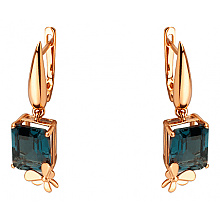 Золотые серьги с топазами (01-200858085)