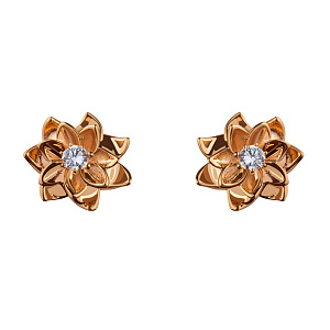 Золотые серьги с фианитами (1б_с-147) фотография