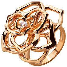 Золотое кольцо с фианитом (1б_к-130)
