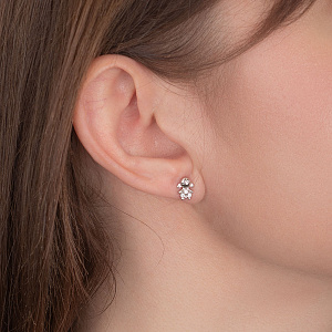 Золоті сережки з фіанітами (2б_с-245) фотографія