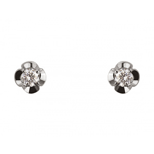 Золотые серьги с бриллиантами (01-18385386) фотография