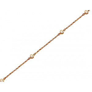 Золотой браслет с цирконием куб. (01-19203586) фотография