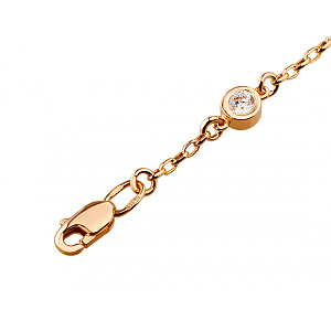 Золотой браслет с цирконием куб. (01-19203586) фотография