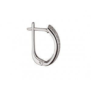 Золотые серьги с цирконием куб. (01-200072486) фотография