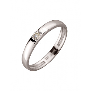 Золота каблучка з діамантом (01-200104686) фотографія