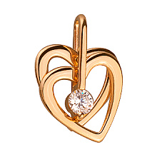 Золотой кулон с цирконием куб. (01-200152686)