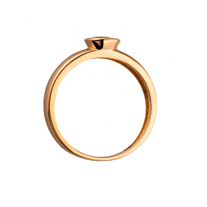 Золотое кольцо с цирконием куб. (01-200243986) фотография