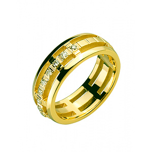 Золотое кольцо с бриллиантами (01-200295186) фотография