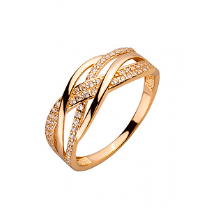 Золота каблучка з цирконієм куб. (01-200323886) фотографія