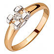 Золота каблучка з діамантом 01-200449086 фотографія 1