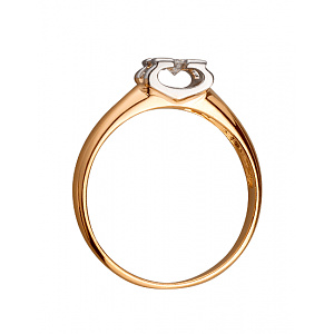 Золота каблучка з діамантом (01-200449086) фотографія