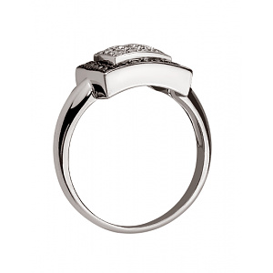 Золота каблучка з діамантами (01-200465886) фотографія