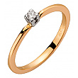 Золотое кольцо с бриллиантом 01-200539586 фотография 1