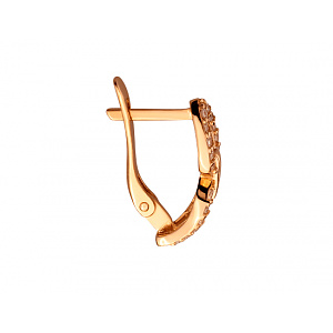 Золоті сережки з цирконієм куб. (01-200552686) фотографія