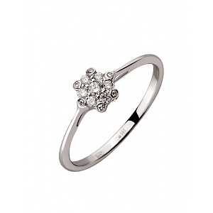 Золота каблучка з діамантами (01-200559586) фотографія