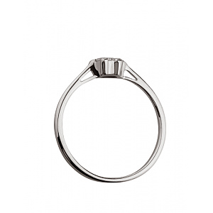 Золота каблучка з діамантами (01-200559586) фотографія