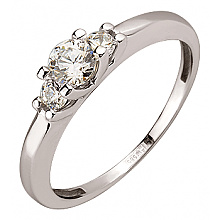 Золотое кольцо с цирконием куб. (01-200575986)