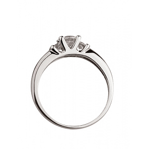 Золотое кольцо с цирконием куб. (01-200575986) фотография