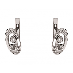 Золотые серьги с бриллиантами (01-200581586) фотография