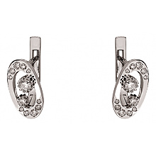 Золотые серьги с бриллиантами (01-200581586)