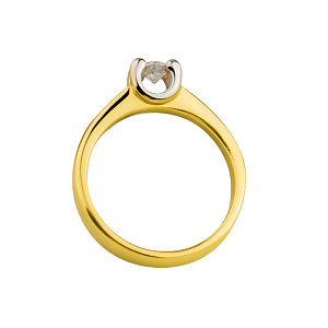 Золота каблучка з діамантом (01-200590086) фотографія