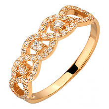 Золота каблучка з цирконієм куб. (01-200599986)