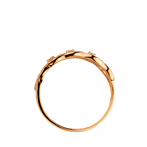 Золота каблучка з цирконієм куб. (01-200599986) фотографія