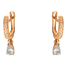 Золоті сережки з фіанітом (цирконієм куб.) (01-200606486)