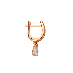 Золоті сережки з фіанітом (цирконієм куб.) (01-200606486) фотографія