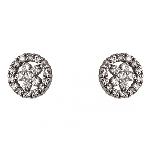 Золоті сережки з фіанітом (цирконієм куб.) (01-200608586) фотографія