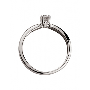 Золота каблучка з фіанітом (цирконієм куб.) (01-200745986) фотографія