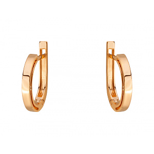 Золотые серьги с фианитом (цирконием куб.) (01-200761586) фотография