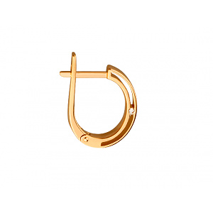 Золотые серьги с фианитом (цирконием куб.) (01-200761586) фотография