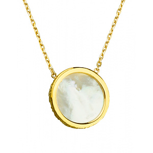 Золоте кольє з перламутром (01-200773386) фотографія