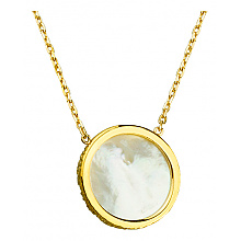 Золоте кольє з перламутром (01-200773386)