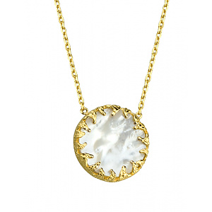 Золоте кольє з перламутром (01-200773386) фотографія