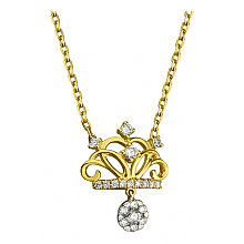 Золоте кольє з діамантами (01-200785586)