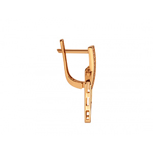 Золотые серьги с фианитом (цирконием куб.) (01-200788486) фотография