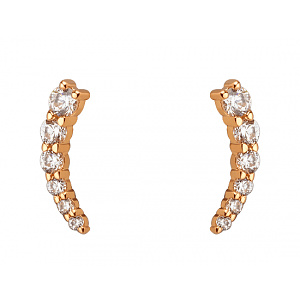 Золоті сережки з фіанітом (цирконієм куб.) (01-200845086) фотографія