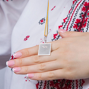 Золотий кулон «Родина» (2б_п-245) фотографія