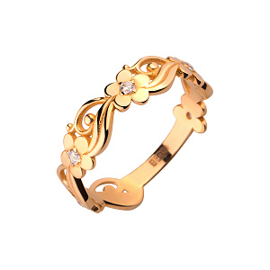 Золотое кольцо с бриллиантами (1б_к-314) фотография