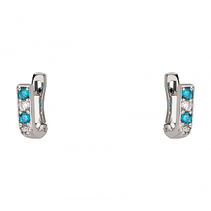 Золотые серьги с фианитами (кубическим цирконием) (2б_с-051) фотография