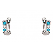 Золоті сережки з фіанітами (кубічним цирконієм) (2б_с-051)