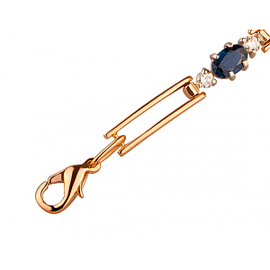 Золотой браслет с бриллиантами  и  корундами (01-19334887) фотография