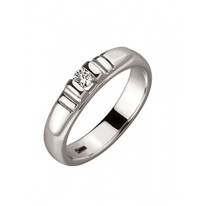 Золотое кольцо с бриллиантом (01-200079187) фотография