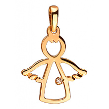 Золотий кулон з цирконієм куб. (01-200087487)