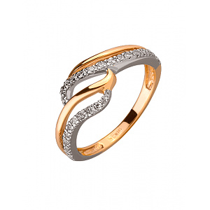 Золотое кольцо с бриллиантами (01-200104687) фотография